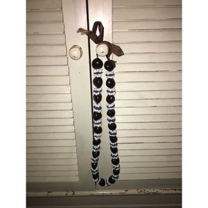 Hawaiian Brown and Blue Necklace